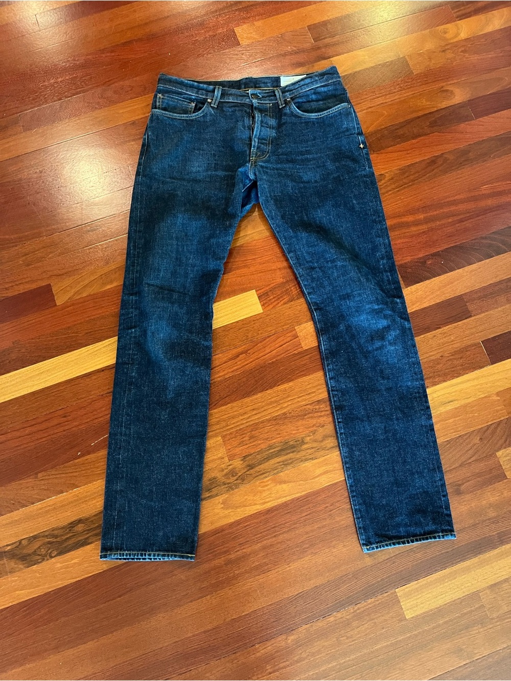 imogene + willie Dark Indigo Barton Slim Jeans 35x34